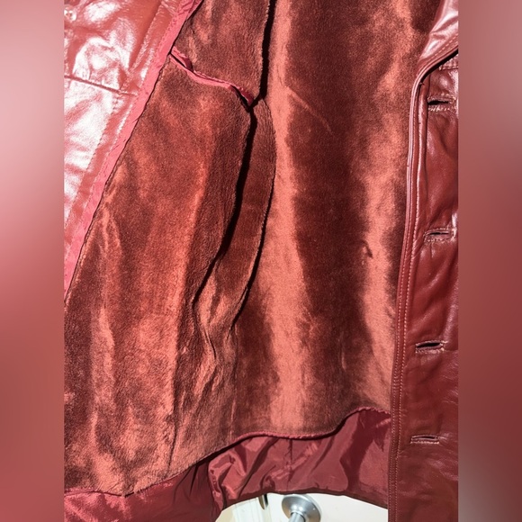 Brahmin Deep Brown Leather Trench Coat - Picture 5 of 8